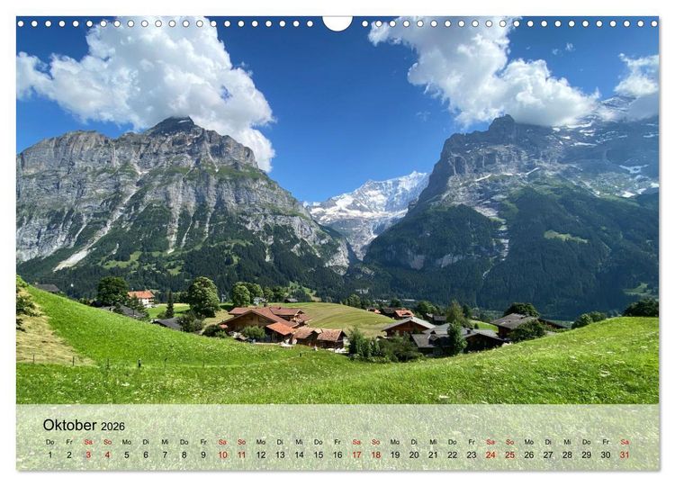 Produktbild: Alpenauszeit - Schweizer Bergsommermomente f&uuml;r die Seele (Wandkalender 2026 DIN A3 quer), CALVENDO Monatskalender