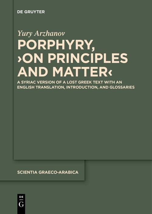 Produktbild: Porphyry, >On Principles and Matter<