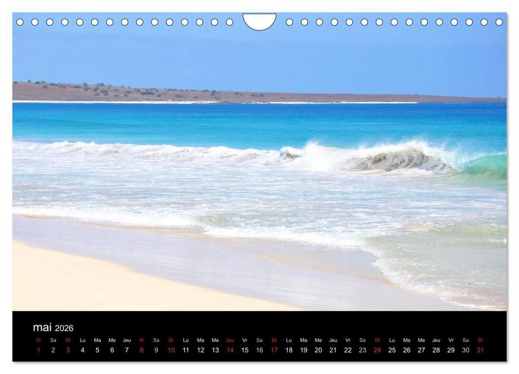 Produktbild: Voyage au Cap-Vert, Boa Vista (Calendrier mural 2026 DIN A4 vertical), CALVENDO calendrier mensuel