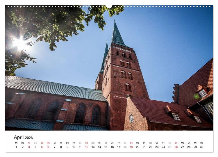 Produktbild: L&uuml;beck - Das Tor zur Ostsee (hochwertiger Premium Wandkalender 2026 DIN A2 quer), Kunstdruck in Hochglanz