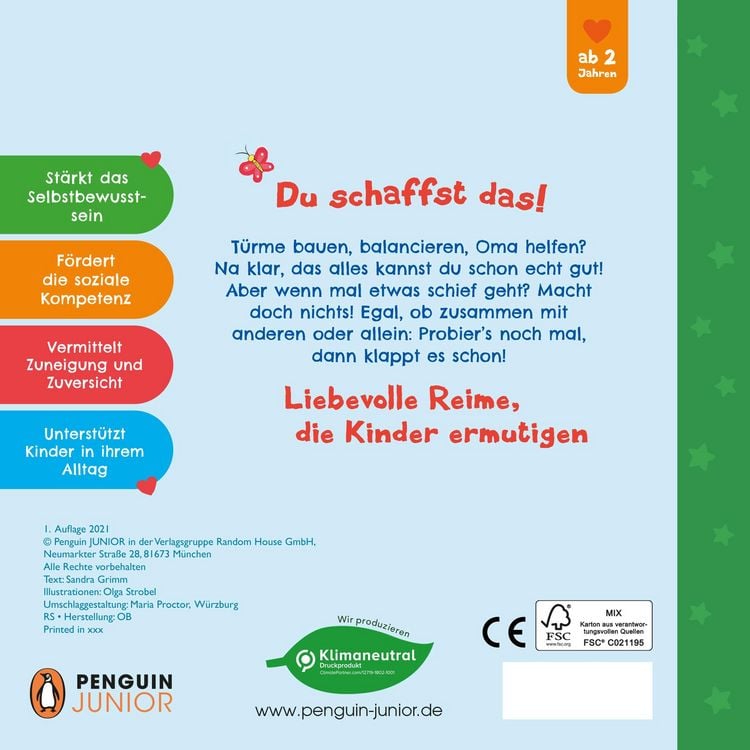 Produktbild: Mein Starkmacher-Buch! - Du schaffst das ganz bestimmt, mein Schatz!