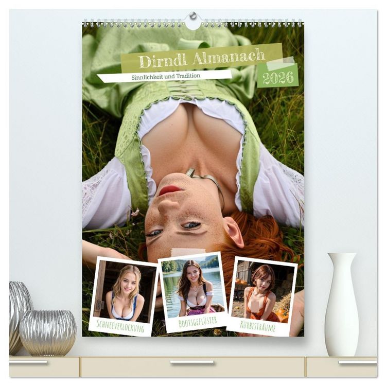 Produktbild: Dirndl Almanach (hochwertiger Premium Wandkalender 2026 DIN A2 hoch), Kunstdruck in Hochglanz
