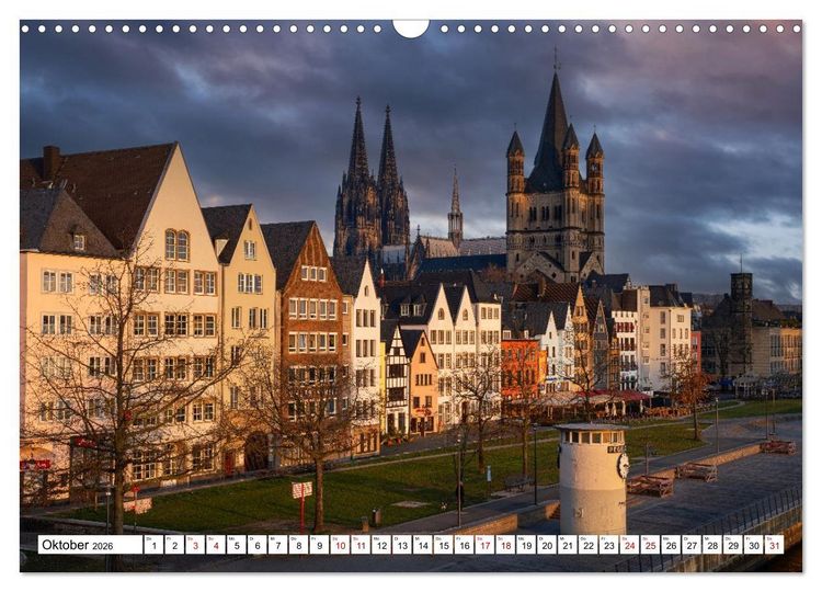 Produktbild: Urbane Impressionen: Domstadt K&ouml;ln - Lebensgef&uuml;hl am Rhein (Wandkalender 2026 DIN A3 quer), CALVENDO Monatskalender