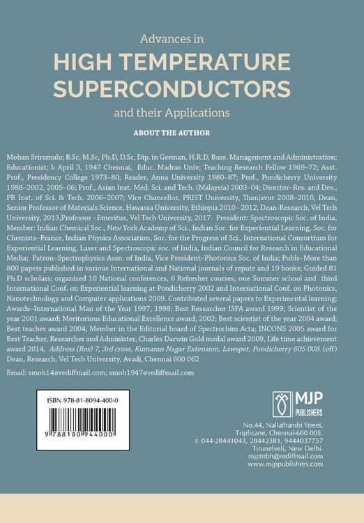 Produktbild: Advances in High Temperature Superconductors and their Applications