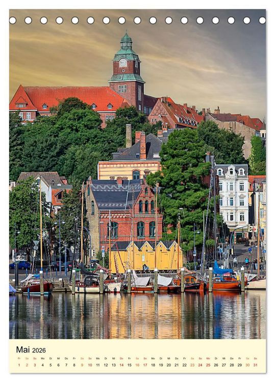Produktbild: Flensburg - so bezaubernd (Tischkalender 2026 DIN A5 hoch), CALVENDO Monatskalender