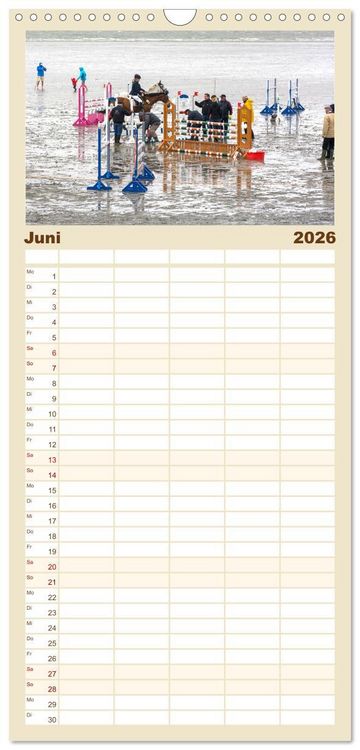 Produktbild: Familienplaner 2026 - B&uuml;sumer Impressionen mit 5 Spalten (Wandkalender, 21 x 45 cm) CALVENDO