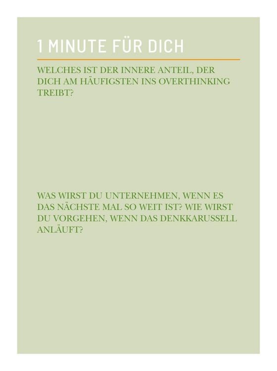 Produktbild: Die 1-Minuten-Strategie gegen Overthinking