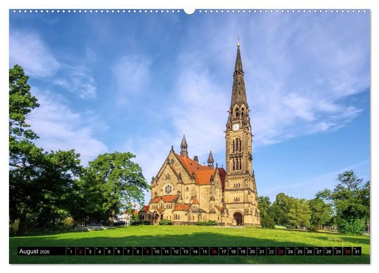 Produktbild: Dresden - Wundersch&ouml;nes Elbflorenz (hochwertiger Premium Wandkalender 2026 DIN A2 quer), Kunstdruck in Hochglanz
