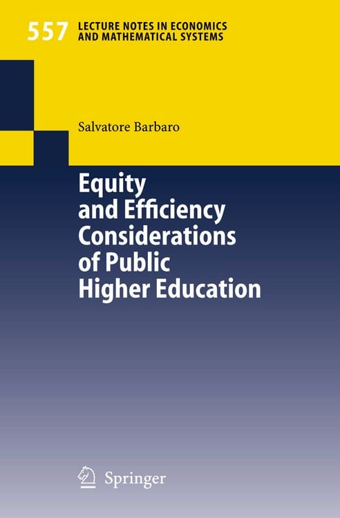 Produktbild: Equity and Efficiency Considerations of Public Higher Education
