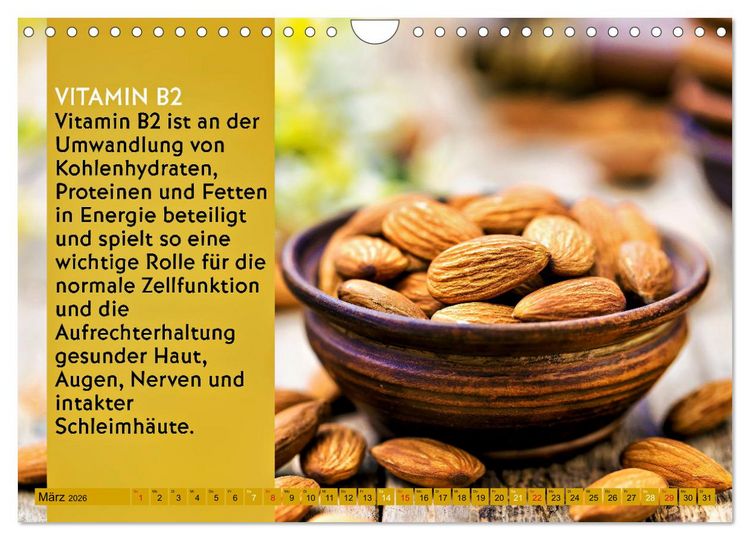 Produktbild: VITAMINE - Gesundheit aus der Natur (Wandkalender 2026 DIN A4 quer), CALVENDO Monatskalender
