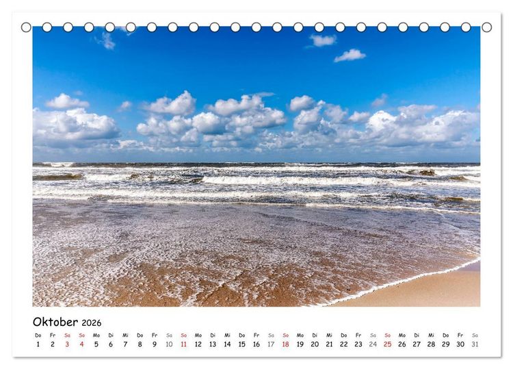 Produktbild: Norderney. Meine ostfriesische Insel (Tischkalender 2026 DIN A5 quer), CALVENDO Monatskalender