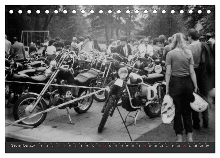 Produktbild: east Rider - Biker und Bikes aus der DDR (Tischkalender 2027 DIN A5 quer), CALVENDO Monatskalender