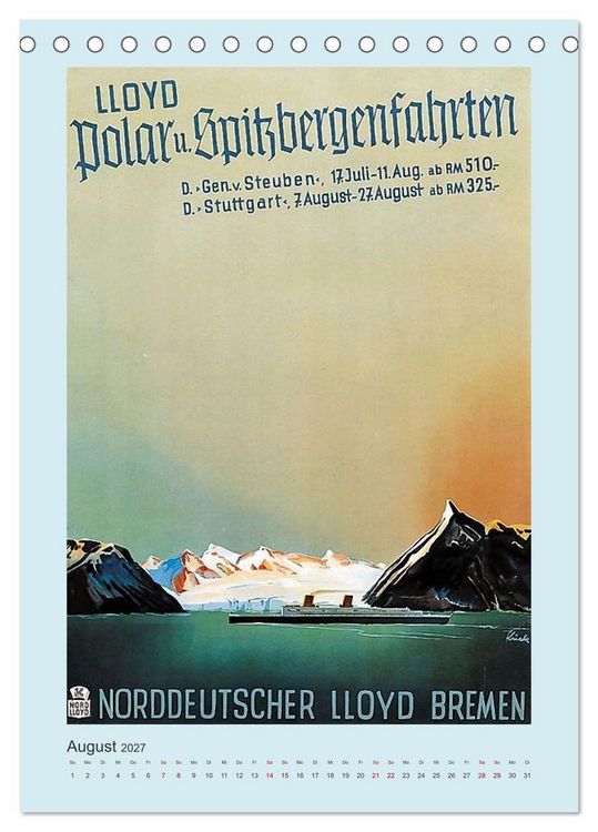 Produktbild: Von Bremen in die Welt - Reisen nach &Uuml;bersee zu Beginn des 20. Jahrhunderts (Tischkalender 2027 DIN A5 hoch), CALVENDO Monatskalender
