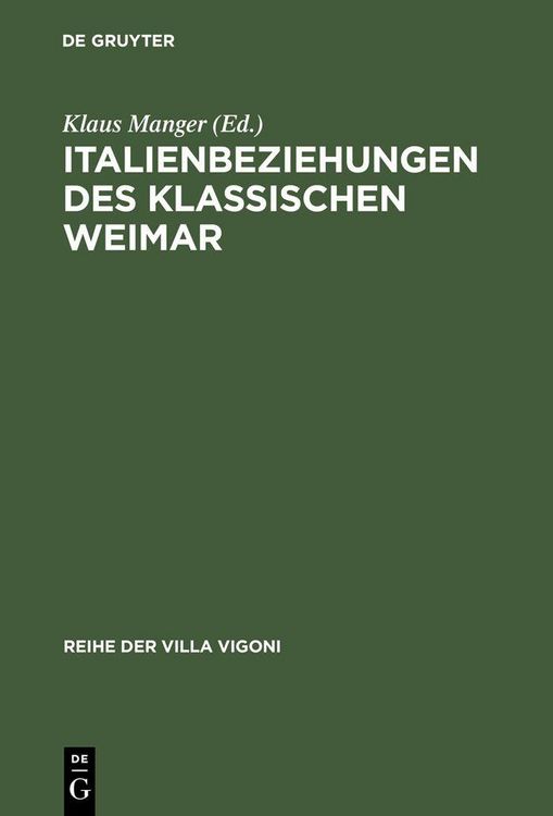 Produktbild: Italienbeziehungen des klassischen Weimar