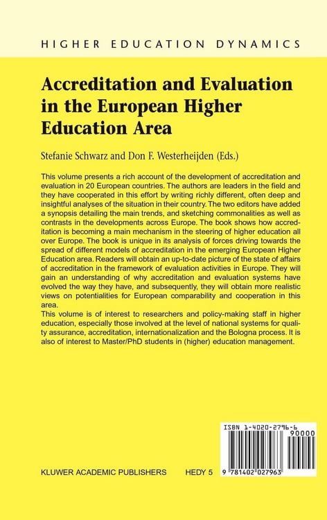 Produktbild: Accreditation and Evaluation in the European Higher Education Area