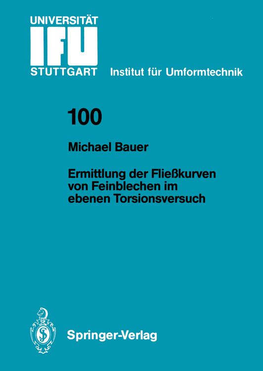 Produktbild: Ermittlung der Flie&szlig;kurven von Feinblechen im ebenen Torsionsversuch