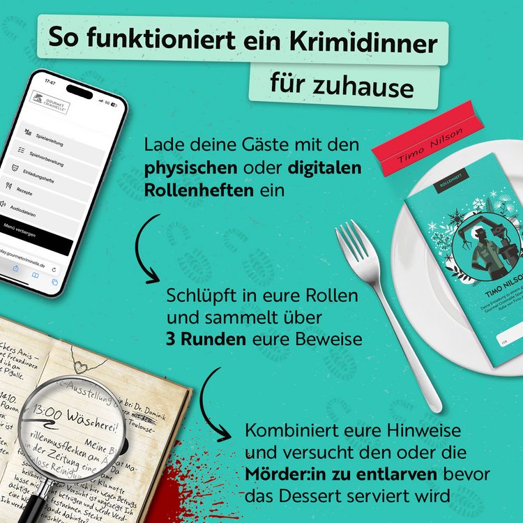 Produktbild: Gourmet Criminelle - Korkenknall mit Todesfall - Krimidinner