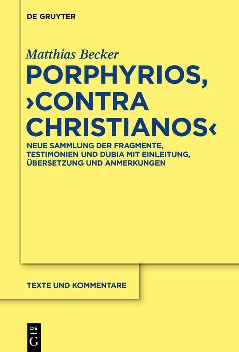 Produktbild: Porphyrios, "Contra Christianos"