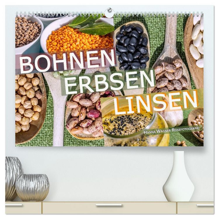 Produktbild: Bohnen Erbsen Linsen (hochwertiger Premium Wandkalender 2026 DIN A2 quer), Kunstdruck in Hochglanz
