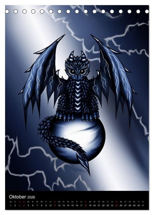 Produktbild: Drachen (Tischkalender 2026 DIN A5 hoch), CALVENDO Monatskalender