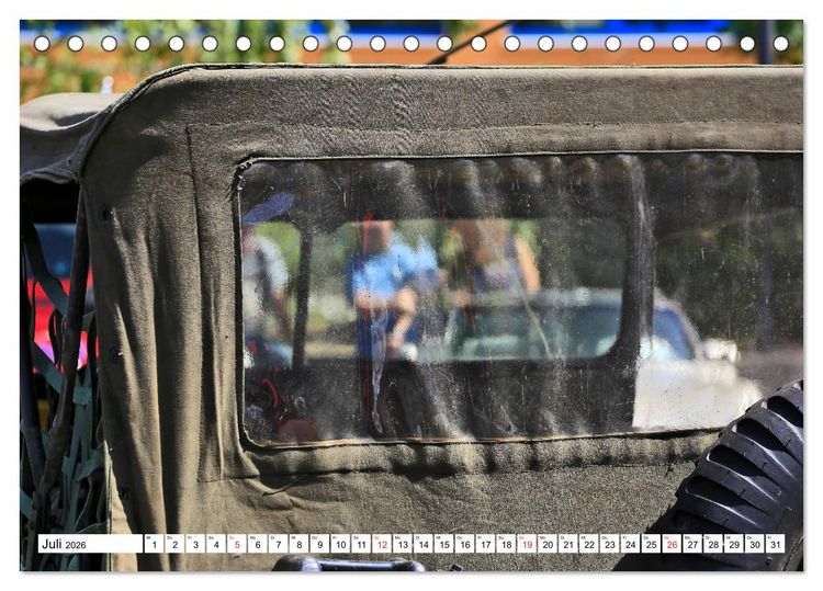 Produktbild: Willys Jeep im Detail vom Frankfurter Taxifahrer Petrus Bodenstaff (Tischkalender 2026 DIN A5 quer), CALVENDO Monatskalender