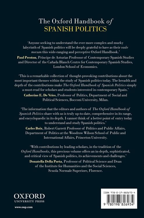 Produktbild: Oxford Handbook of Spanish Politics