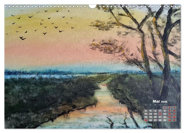 Produktbild: Landschaften in Acryl & Aquarell (Wandkalender 2026 DIN A3 quer), CALVENDO Monatskalender