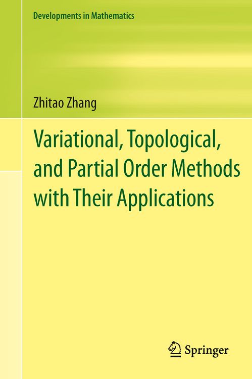 Produktbild: Variational, Topological, and Partial Order Methods with Their Applications