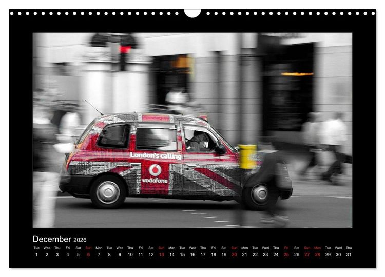 Produktbild: Taxis in London / UK-Version (Wall Calendar 2026 DIN A3 landscape), CALVENDO 12 Month Wall Calendar