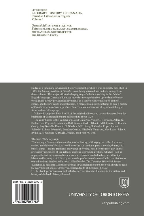 Produktbild: Literary History of Canada