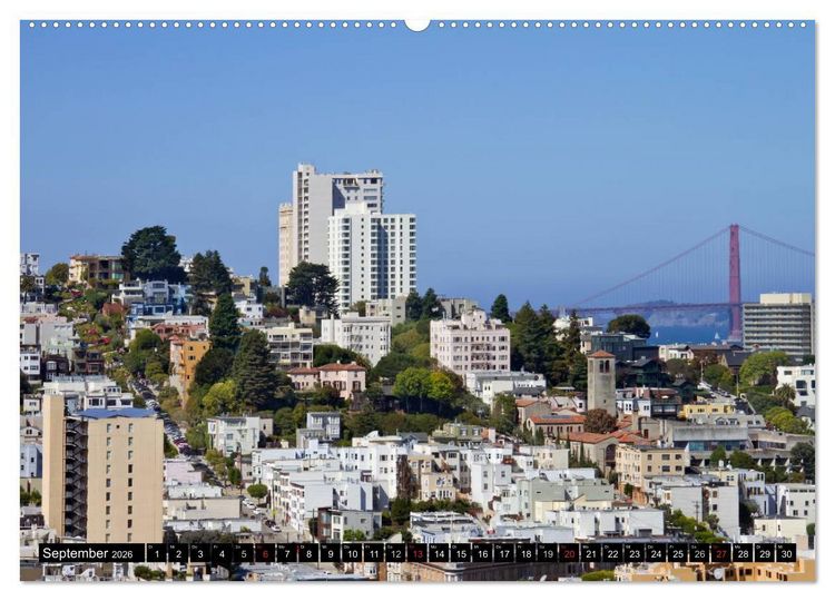 Produktbild: SAN FRANCISCO Kaliforniens Traummetropole (Wandkalender 2026 DIN A2 quer), CALVENDO Monatskalender