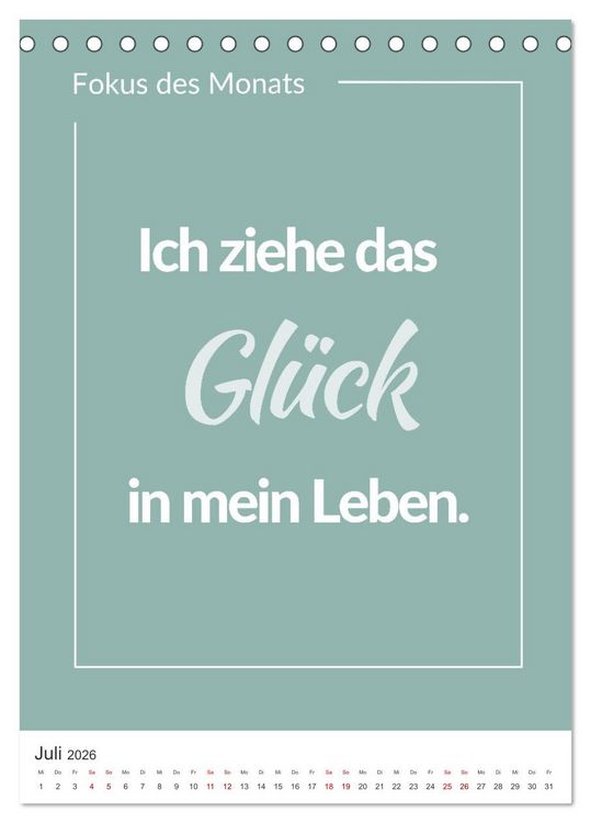 Produktbild: Achtsamkeitskalender: Mehr Achtsamkeit im Alltag mit dem Fokus des Monats (Tischkalender 2026 DIN A5 hoch), CALVENDO Monatskalender