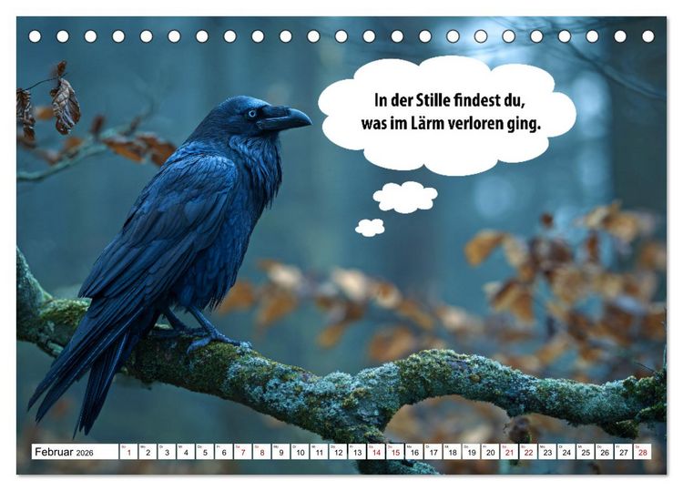 Produktbild: Stille Pfoten, weise Worte - Tiere zeigen dir den Weg zu mehr Gelassenheit (Tischkalender 2026 DIN A5 quer), CALVENDO Monatskalender