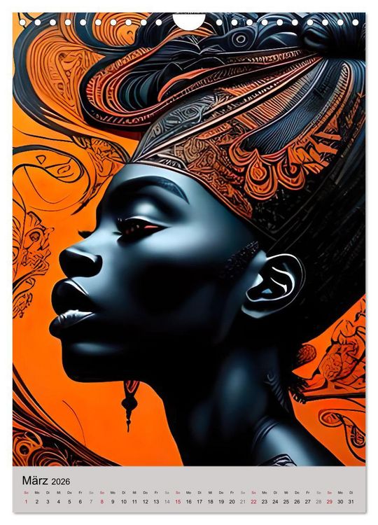 Produktbild: Portraits afrikanischer Frauen (Wandkalender 2026 DIN A4 hoch), CALVENDO Monatskalender