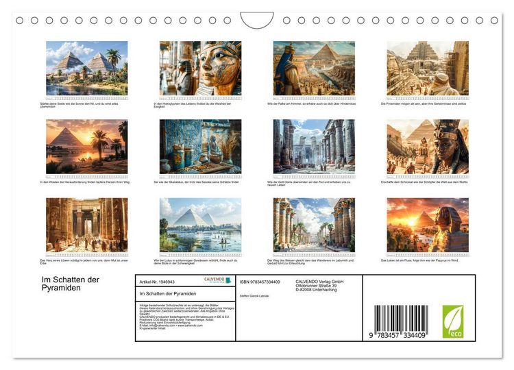 Produktbild: Im Schatten der Pyramiden (Wandkalender 2026 DIN A4 quer), CALVENDO Monatskalender