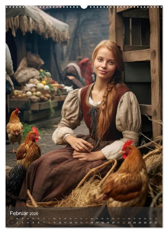 Produktbild: Fesche Marktfrauen (hochwertiger Premium Wandkalender 2026 DIN A2 hoch), Kunstdruck in Hochglanz
