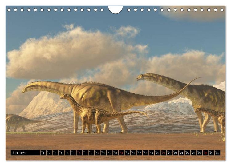 Produktbild: Dinosaurier. Urzeitliche Giganten (Wandkalender 2026 DIN A4 quer), CALVENDO Monatskalender