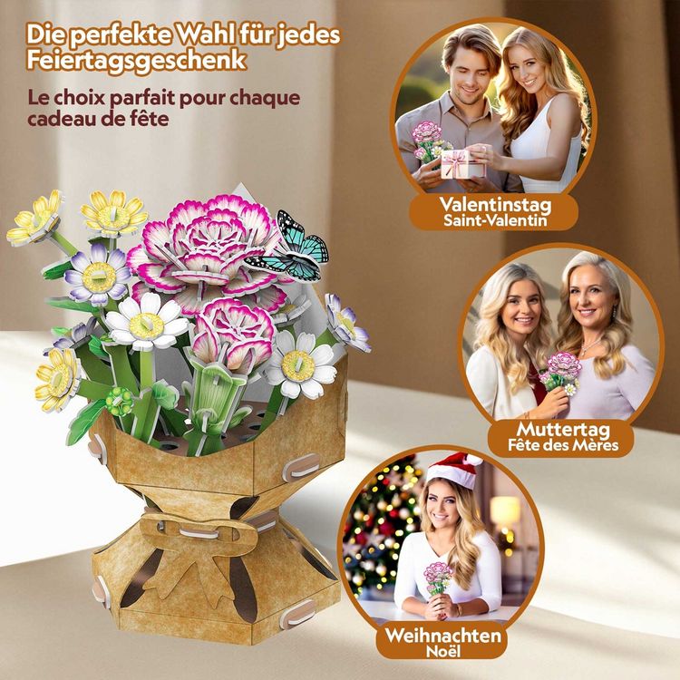 Produktbild: CUBICFUN - 3D Puzzle Blumentopf Nelke 134 Teile
