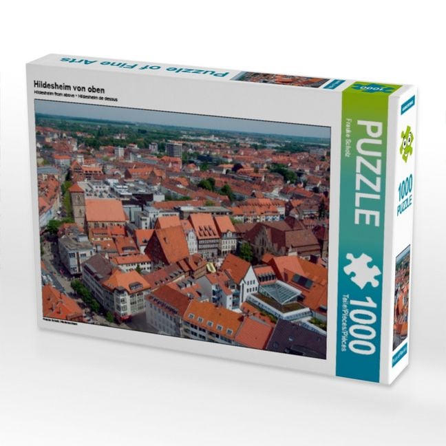 Produktbild: CALVENDO Puzzle Hildesheim von oben | 1000 Teile Lege-Gr&ouml;&szlig;e 64x48cm Foto-Puzzle f&uuml;r gl&uuml;ckliche Stunden