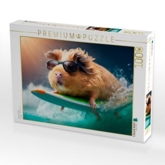 Produktbild: CALVENDO Puzzle Schwein im Meer | 1000 Teile Lege-Gr&ouml;&szlig;e 64x48cm Foto-Puzzle f&uuml;r gl&uuml;ckliche Stunden