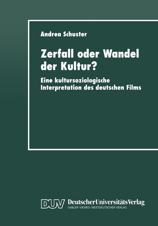 Produktbild: Zerfall oder Wandel der Kultur?