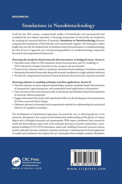 Produktbild: Simulations in Nanobiotechnology