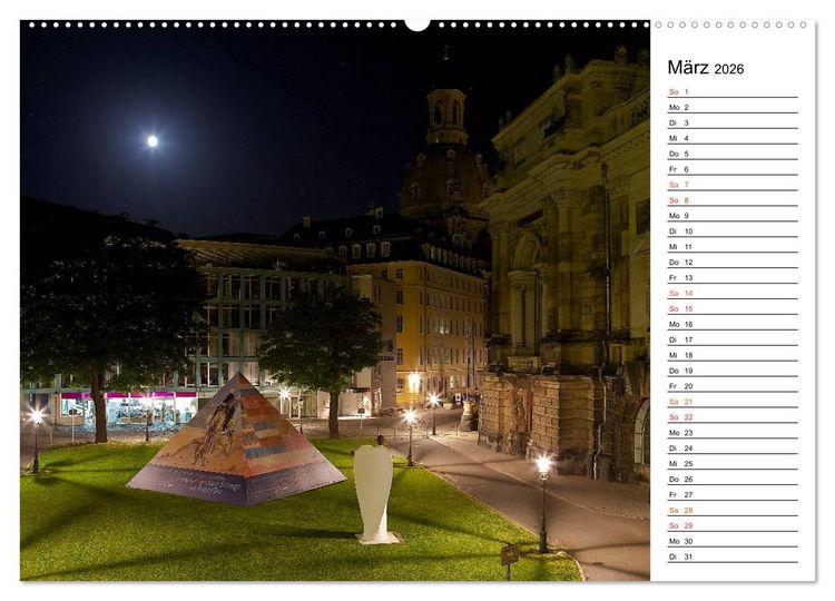 Produktbild: Eine Nacht in Dresden (Wandkalender 2026 DIN A2 quer), CALVENDO Monatskalender