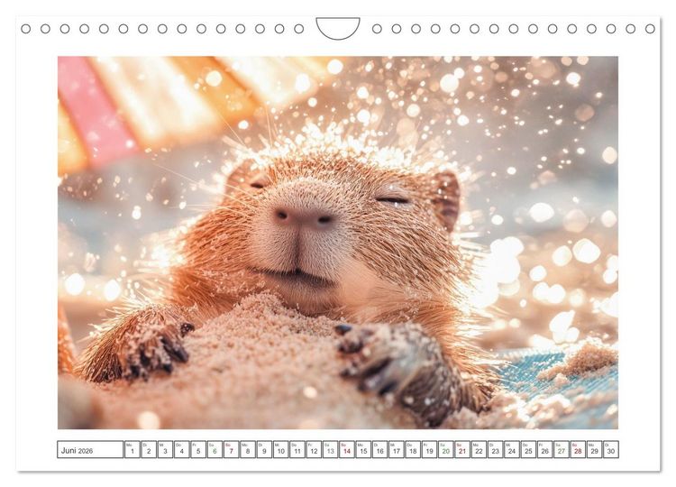 Produktbild: Capybara Zeit (Wandkalender 2026 DIN A4 quer), CALVENDO Monatskalender