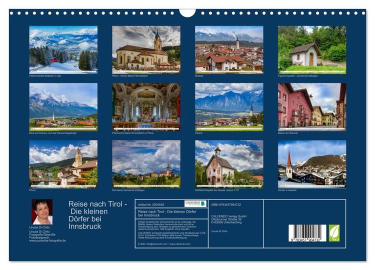 Produktbild: Reise nach Tirol - Die kleinen D&ouml;rfer bei Innsbruck (Wandkalender 2026 DIN A3 quer), CALVENDO Monatskalender