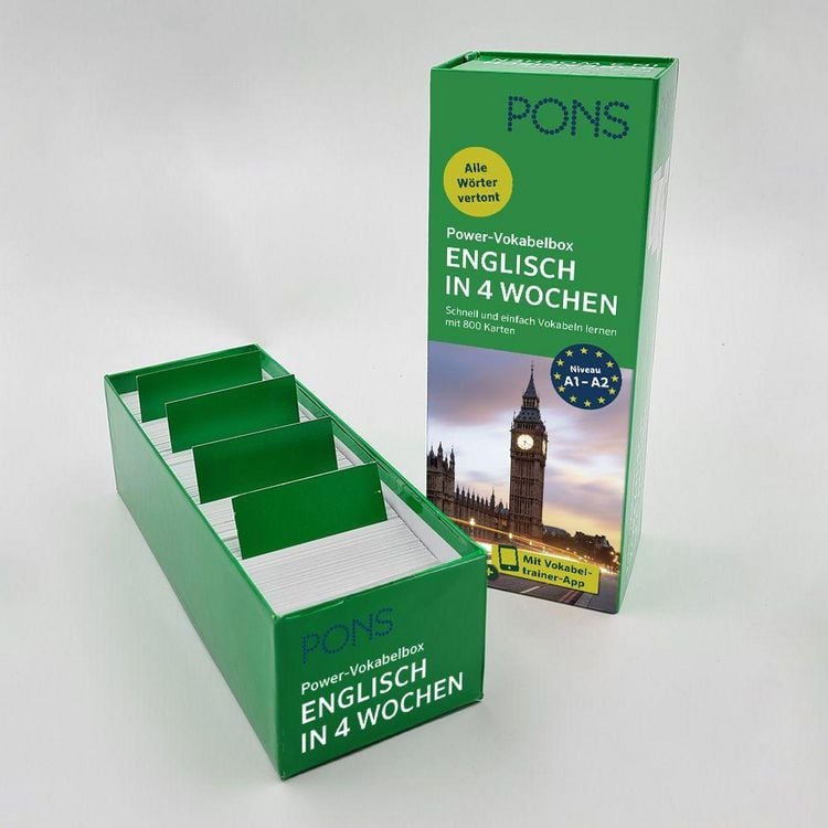 Produktbild: PONS Power-Vokabelbox Englisch in 4 Wochen