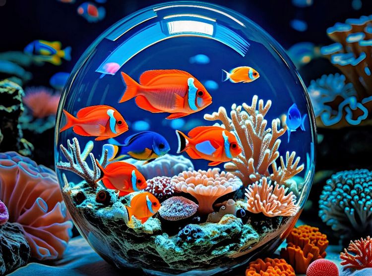 Produktbild: CALVENDO Puzzle Fisch-TV: 24/7, keine Werbung. | 2000 Teile Lege-Gr&ouml;&szlig;e 90x67cm Foto-Puzzle f&uuml;r gl&uuml;ckliche Stunden