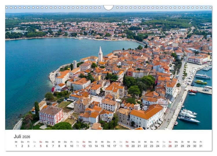 Produktbild: Porec Kalender - Die kroatische Stadt an der Adria (Wandkalender 2026 DIN A3 quer), CALVENDO Monatskalender