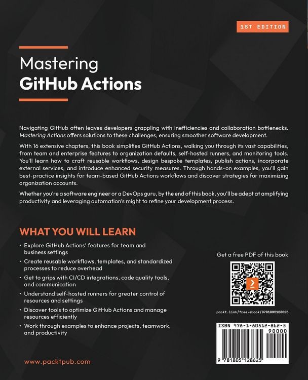 Produktbild: Mastering GitHub Actions