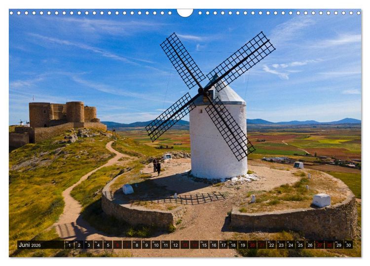 Produktbild: Windm&uuml;hlen in La Mancha (Wandkalender 2026 DIN A3 quer), CALVENDO Monatskalender